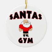 Aangepaste versieringen Santas Gym Keramisch Ornament (Voorkant)