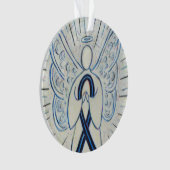 Aangepaste versieringen voor blauw en zwart bewust ornament (voorkant)