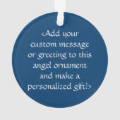 Aangepaste versieringen voor blauw en zwart bewust ornament (achterkant)