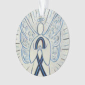 Aangepaste versieringen voor blauw en zwart bewust ornament (voorkant)