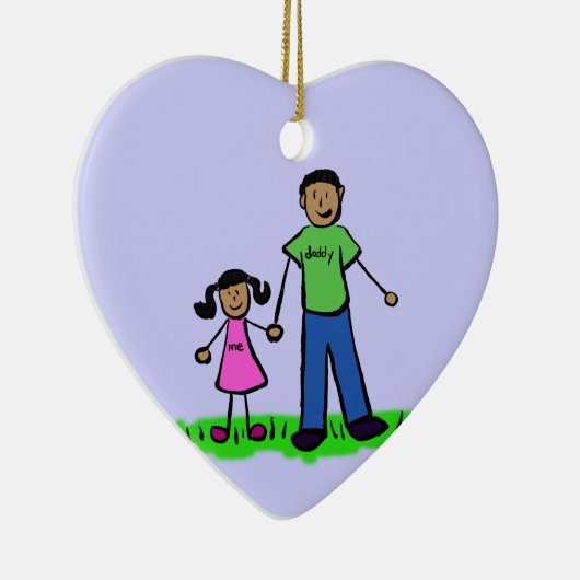 Aangepaste versieringen voor vaders en dochterfami keramisch ornament (Rechts)