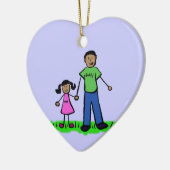 Aangepaste versieringen voor vaders en dochterfami keramisch ornament (Links)