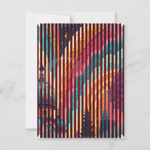 Aangepaste verticaal gestreepte kunstansichtkaart briefkaart