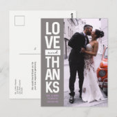 Aangepaste Verticale Foto Huwelijk "liefde & bedan Briefkaart (Voorkant / Achterkant)