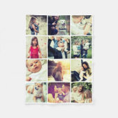 Aangepaste verticale fotocollage fleece deken (Voorkant)