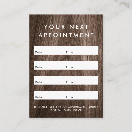 Aangepaste verticale logo van gekleurde bruinhoutk afsprakenkaartje (Voorkant)