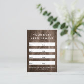 Aangepaste verticale logo van gekleurde bruinhoutk afsprakenkaartje (Staand voorkant)