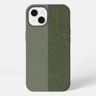 Aangepaste Verticale Mosgroene iPhone 13 Hoes Hoesje