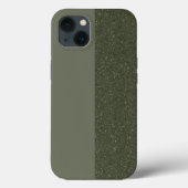 Aangepaste Verticale Moss Groene iPhone 13 Hoesje (Achterkant)