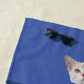 Aangepaste Vervang uw Kattenfoto Strandlaken (In situ)