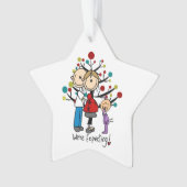 Aangepaste Verwachte Paar en Meisje Acryl Ornament (voorkant)