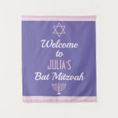 Aangepaste verwelkoming voor Bat Mitzvah Wandkleed (Voorkant)