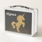 Aangepaste verwisselbare naam Unicorn Lunchbox (Achterkant)