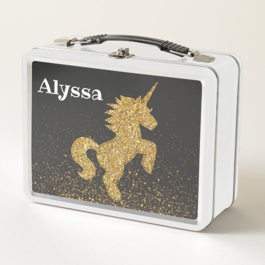 Aangepaste verwisselbare naam Unicorn Lunchbox (Voorkant)