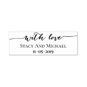 Aangepaste verzenddatum voor script met liefdesrub  zelfinktende stempel (Design)