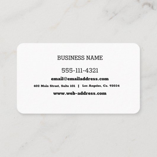 Aangepaste verzenddoos visitekaartje (Achterkant)