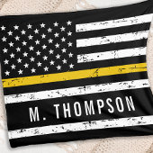 Aangepaste verzender vlag Thin Gold Line Fleece Deken