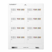 Aangepaste verzendlabels met Logo van bedrijf Etiket (Full Sheet)