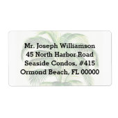 Aangepaste verzendlabels met palmstructuur etiket (Voorkant)