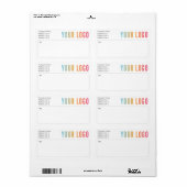 Aangepaste verzendlabels voor bedrijven met retour etiket (Full Sheet)