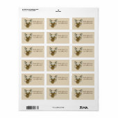 Aangepaste verzendlabels voor beer Face Tekenen Etiket (Full Sheet)