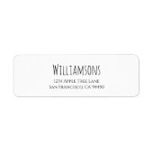 Aangepaste verzendlabels voor retourzendingen etiket (Voorkant)