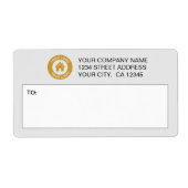 Aangepaste verzendlabels voor zakelijke Logo Etiket (Voorkant)