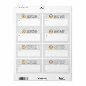 Aangepaste verzendlabels voor zakelijke Logo Etiket (Full Sheet)