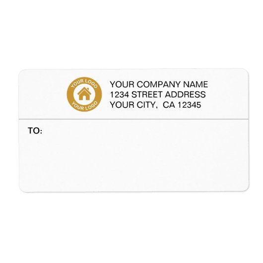 Aangepaste verzendlabels voor zakelijke Logo Etiket (Voorkant)