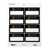 Aangepaste verzendlabels voor zakelijke Logo Etiket (Full Sheet)