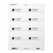 Aangepaste verzendlabels voor zakelijke Logo Etiket (Full Sheet)