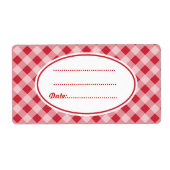 Aangepaste Vet Rode Keuken Labels (Voorkant)
