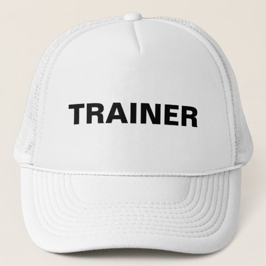 Aangepaste vet tekst trainer Mannen vrouwen honkba Trucker Pet (Voorkant)