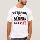 Aangepaste veteranen voor Harris Waltz 2024 verkie T-shirt (Voorkant)