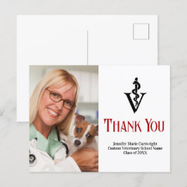 Aangepaste veterinaire foto dierbare dank je briefkaart