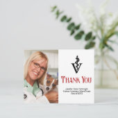 Aangepaste veterinaire foto dierbare dank je briefkaart (Staand voorkant)