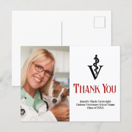 Aangepaste veterinaire foto Veterinaire bedankt Briefkaart