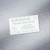 Aangepaste veterinaire magneet visitekaart  (Voorbeeld)