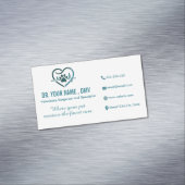 Aangepaste veterinaire magneet visitekaartje (Voorbeeld)