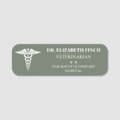 Aangepaste veterinaire naamtag DVM-kliniek Caduceu Naamplaatje (Voorkant)