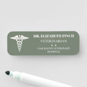 Aangepaste veterinaire naamtag DVM-kliniek Caduceu Naamplaatje (In situ)