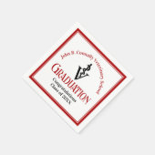 Aangepaste Veterinaire School Red Graduation Party Servet (Hoek)