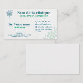 Aangepaste veterinaire visitekaart visitekaartje (Voorkant / Achterkant)
