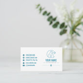 Aangepaste veterinaire visitekaartje met QR-code (Staand voorkant)