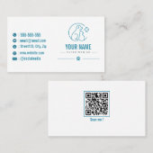 Aangepaste veterinaire visitekaartje met QR-code (Voorkant / Achterkant)
