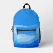 Aangepaste Vibrant Blauw Kleurrijk Patroon Estheti Bedrukte Rugzak (Voorkant)