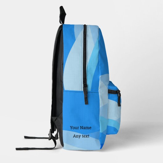 Aangepaste Vibrant Blauw Kleurrijk Patroon Estheti Bedrukte Rugzak (Links)