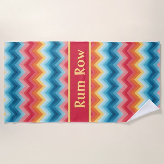 Aangepaste Vibrant Kleur Strandlaken - Aangepaste  (Voorkant)