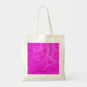 Aangepaste Vibrant Magenta Kleurrijk Patroon Esthe Tote Bag (Voorkant)