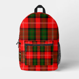Aangepaste Vibrant Tartan Plaid esthetisch Bedrukte Rugzak